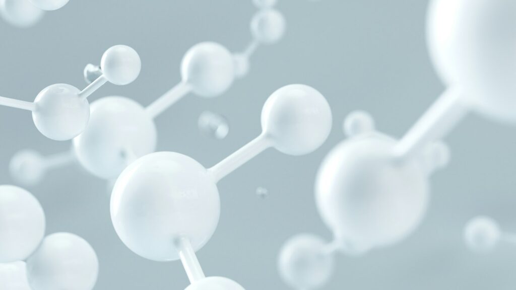 Cagrilintide: The Amylin Analogue Behind CagriSema, Explained 1 Abstract 3D render of a white molecular structure