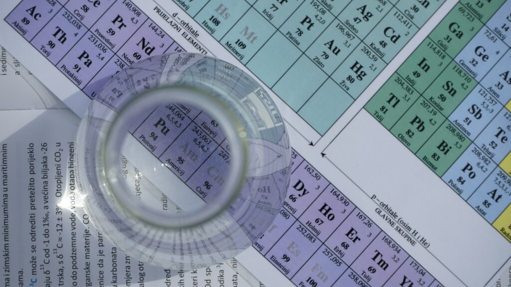 Round clear glass dish on white paper in a laboratory