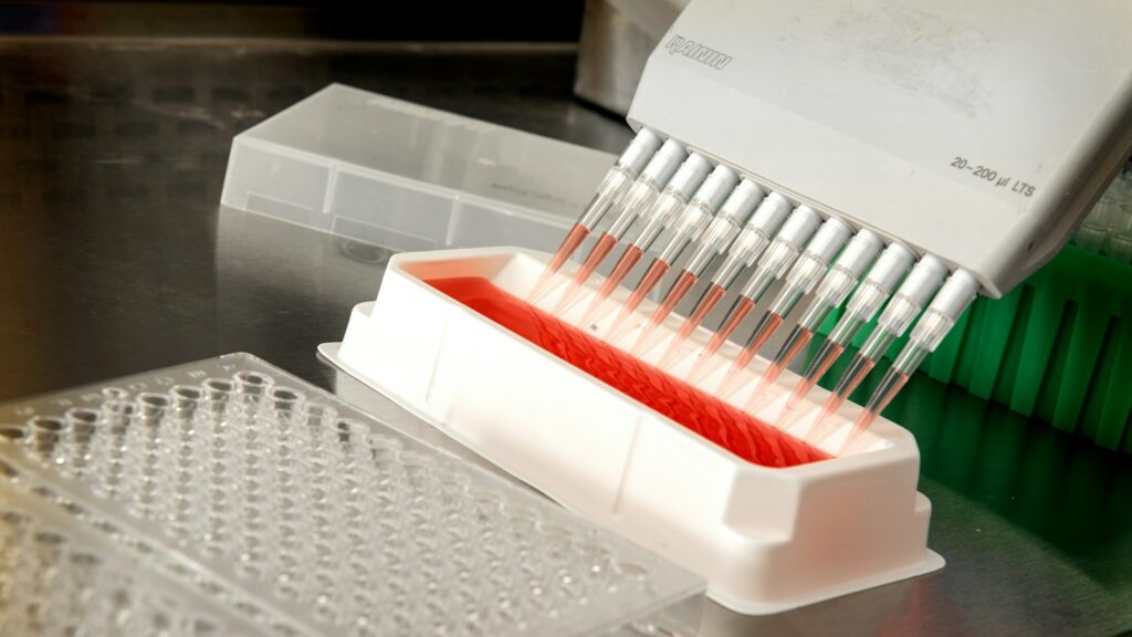 Scrambled Peptide Controls: How to Design a Credible Peptide Experiment 1 Scientist using a multichannel pipette to perform a hemagglutinin inhibition test